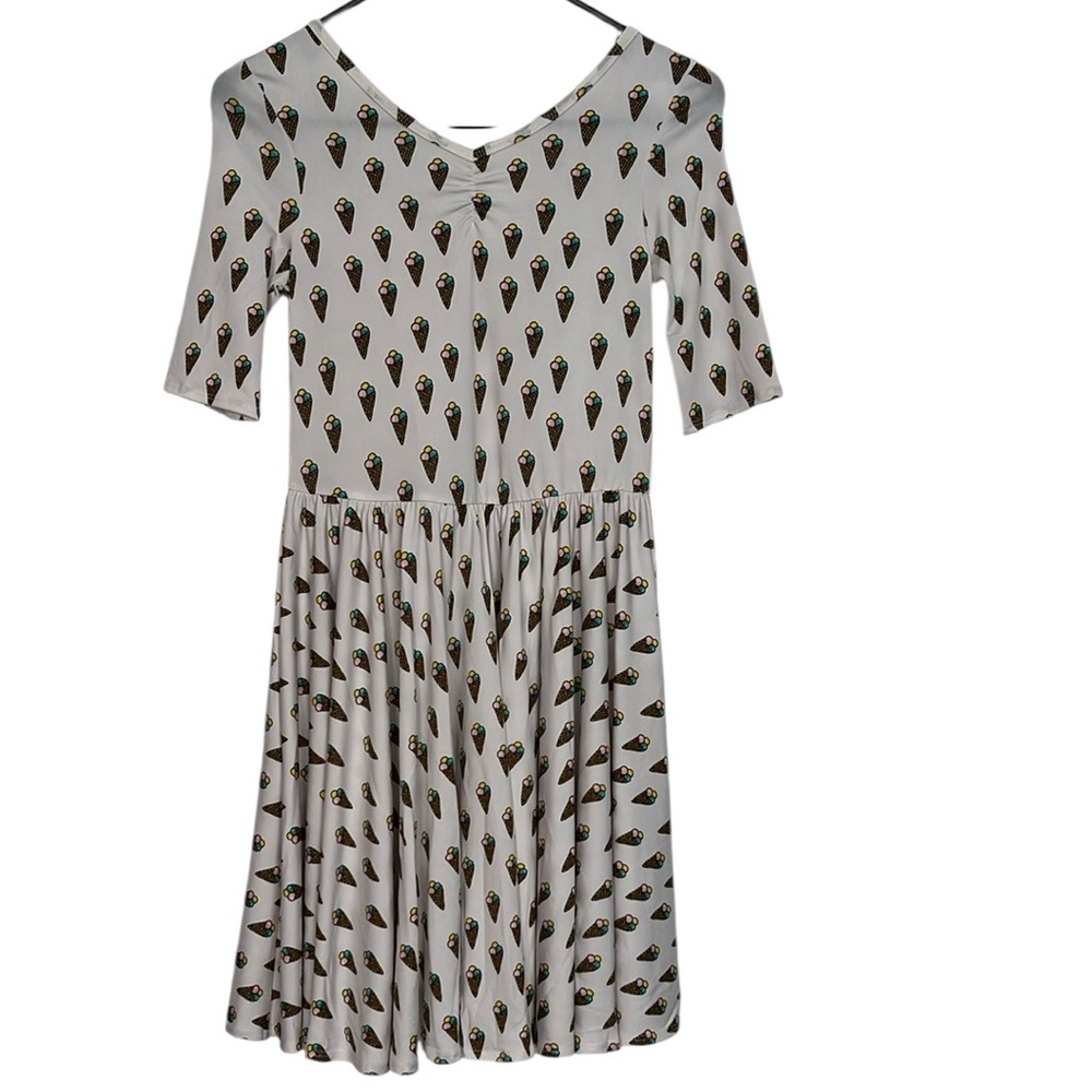 Dot Dot Smile Light Pink Ice Cream Pattern Dress